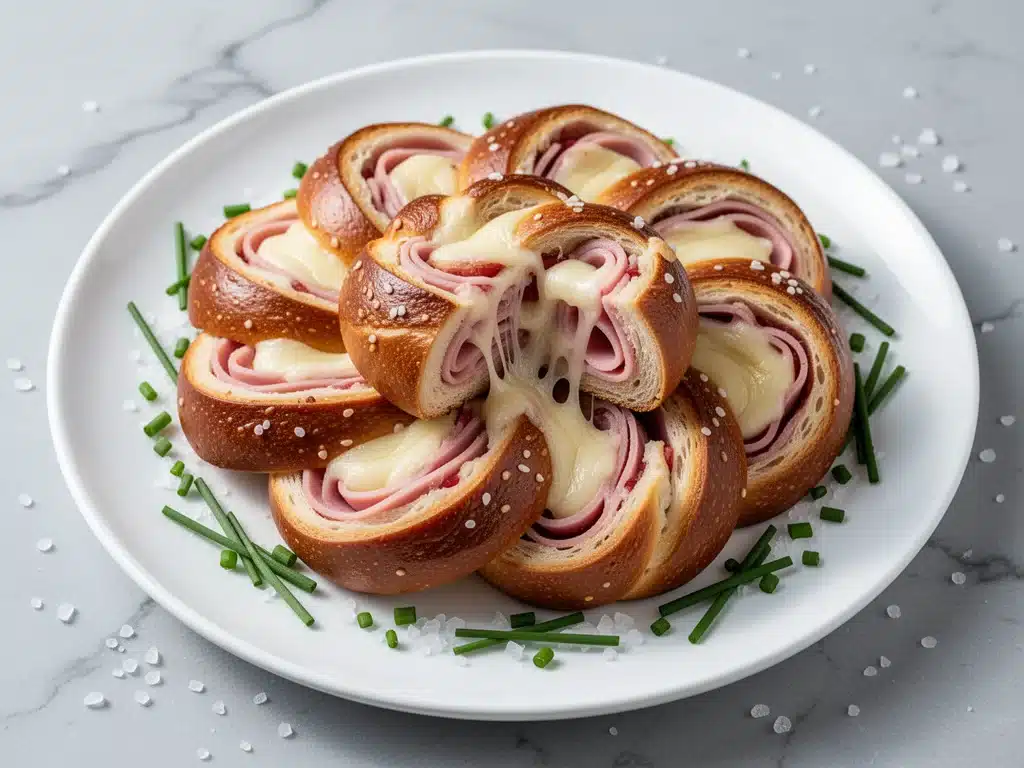ham and cheese pretzel pinwheels - featured image
