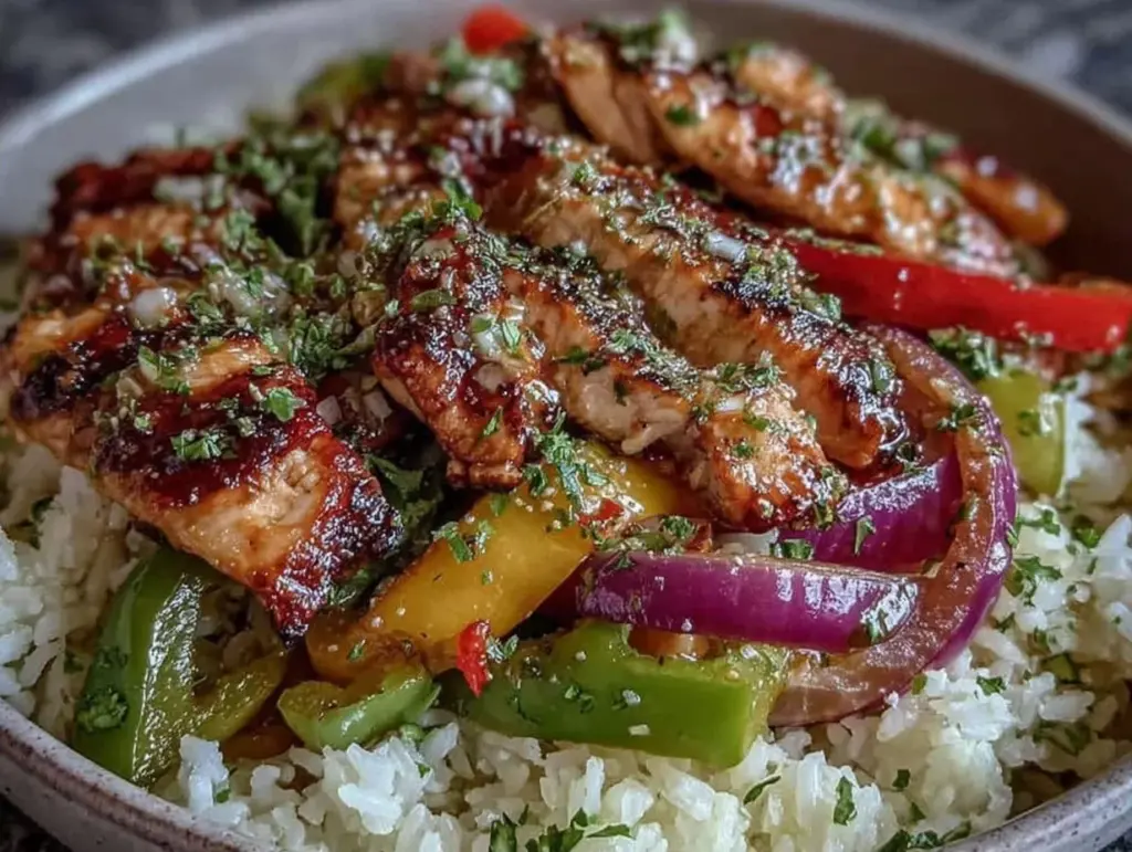 Healthy Chicken Fajita Bowl - featured image