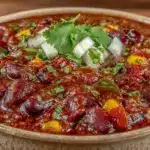 healthy vegetarian chili - featured image