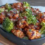 high protein chicken and broccoli meal prep bowl - featured image
