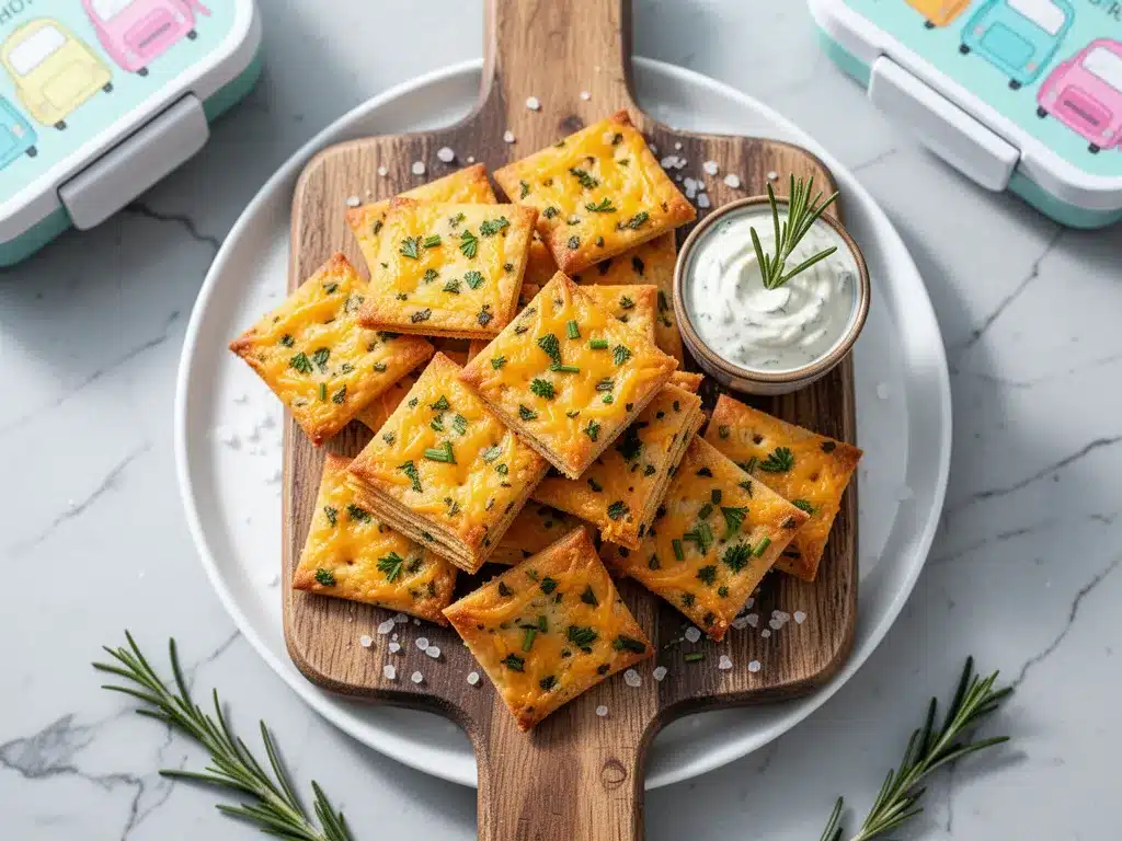 Homemade Cheddar Herb Snack Crackers: 5-Min Back-to-School Lunch 4 homemade cheddar herb snack crackers preparation steps