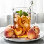 homemade peach iced tea - featured image
