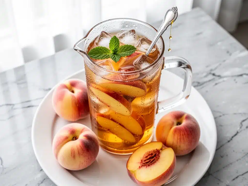Homemade Peach Iced Tea: 3 Easy Summer Drinks 4 homemade peach iced tea preparation steps