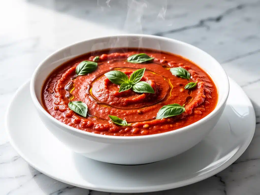 homemade roasted tomato marinara - featured image