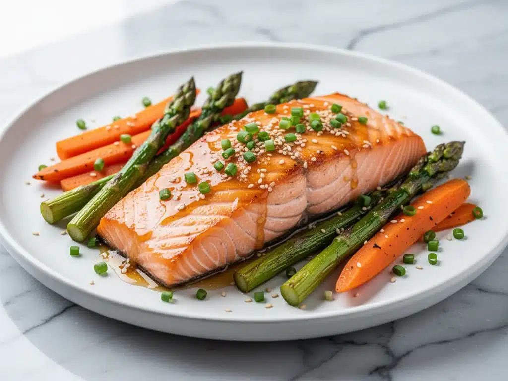 honey garlic glazed salmon - featured image