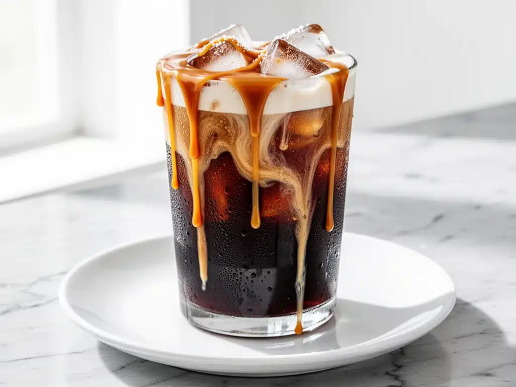 iced salted caramel cold brew - featured image