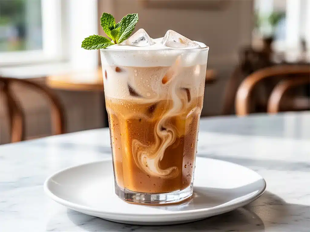 iced vanilla chai latte - featured image