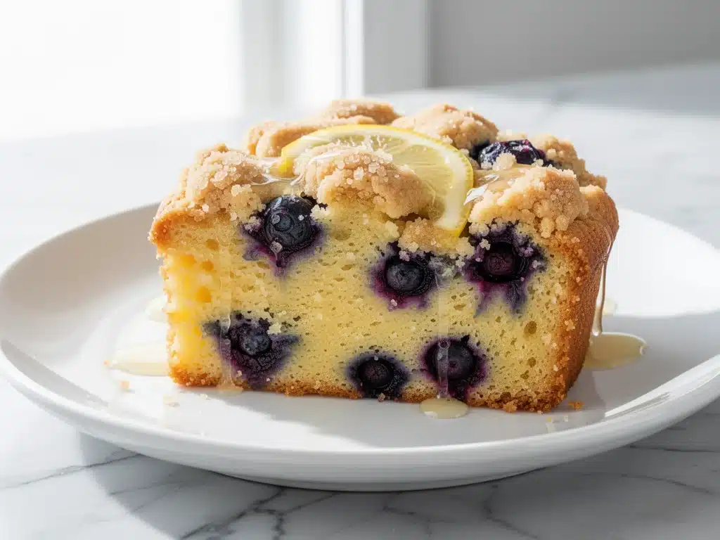 lemon blueberry buckle - featured image