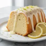 lemon cream cheese pound cake - featured image