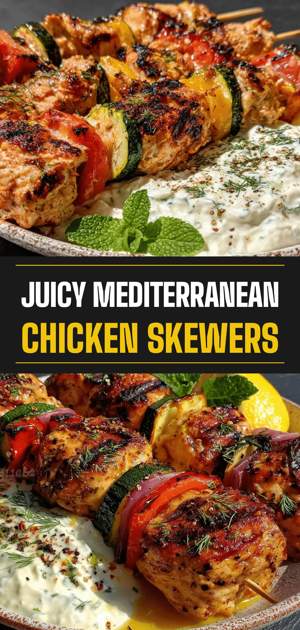 Mediterranean Chicken Skewers: Easy Tzatziki Recipe 5 Mediterranean Chicken Skewers recipe