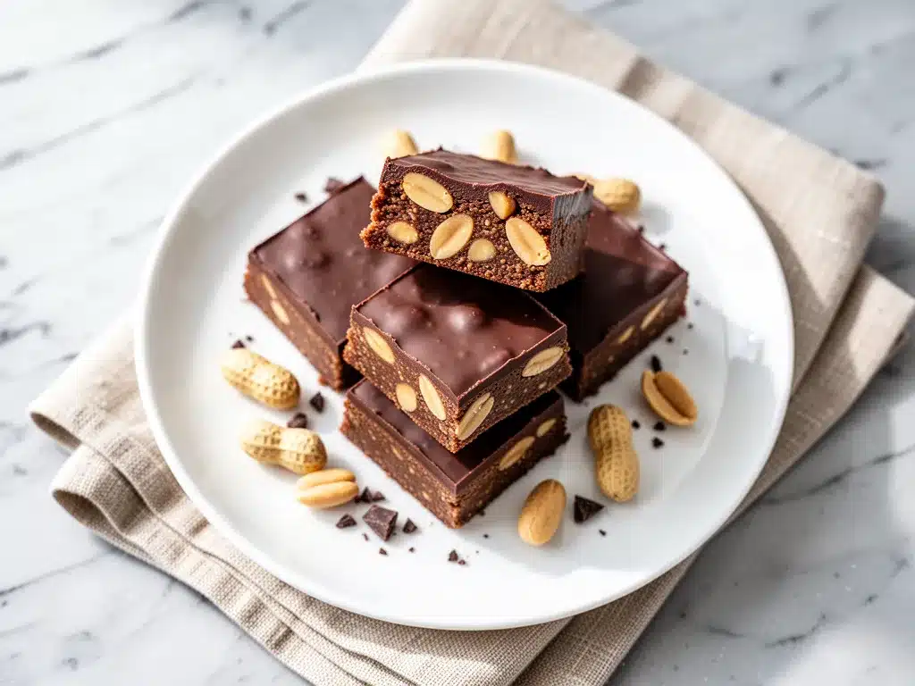 No-Bake Chocolate Peanut Butter Lunchbox Bars 4 no-bake chocolate peanut butter lunchbox bars preparation steps