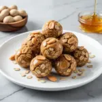 no-bake peanut butter granola bites - featured image