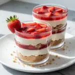 No-Bake Strawberry Cheesecake Cups - featured image
