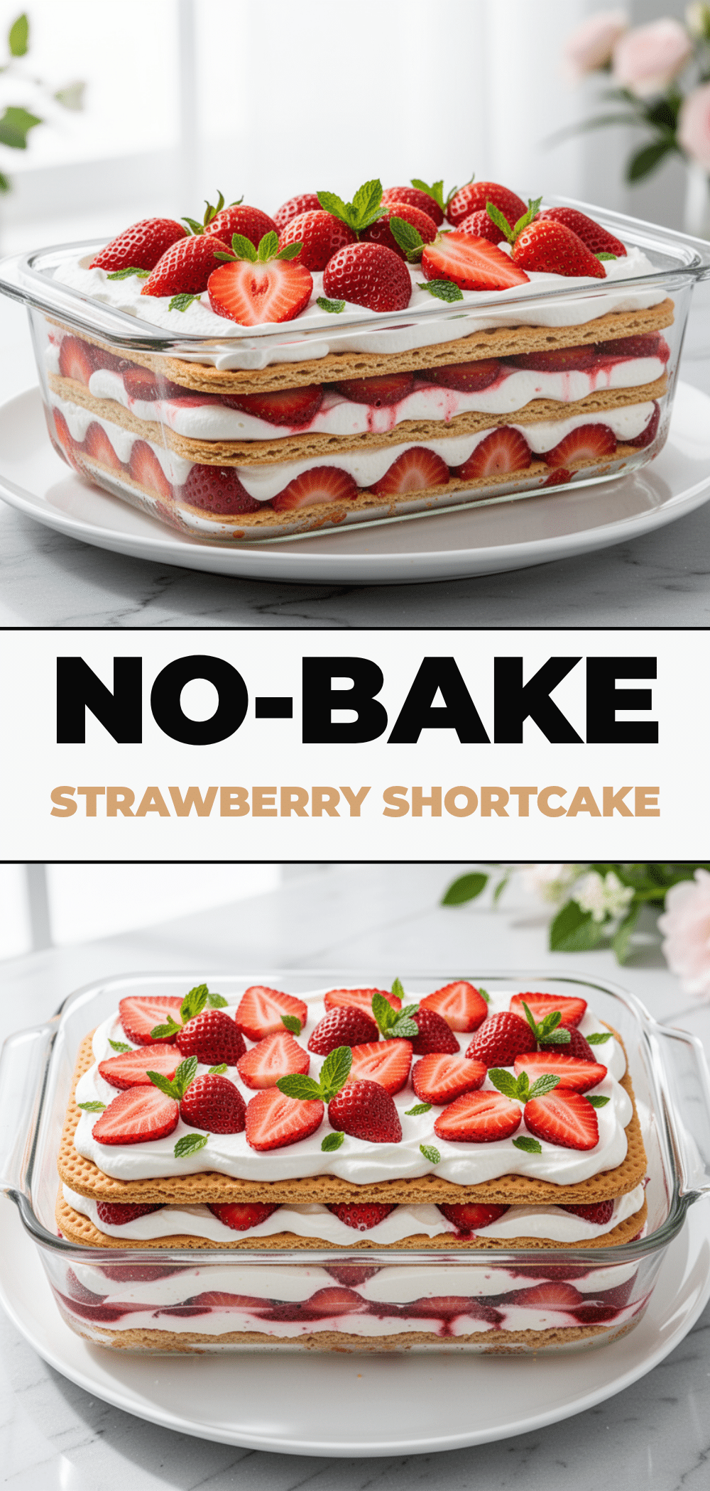 No-Bake Strawberry Shortcake Icebox Cake: 5-Ingredient Summer Dessert 5 no-bake strawberry shortcake icebox cake recipe