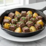 One-Pan Garlic Butter Steak Bites and Potatoes - featured image