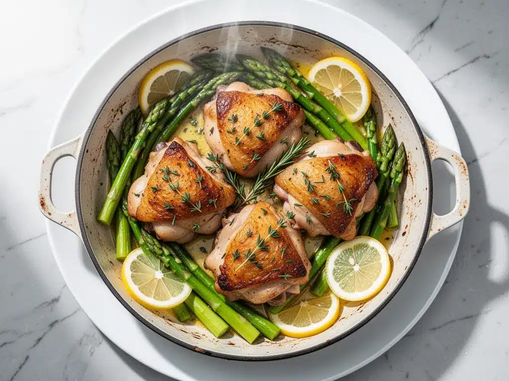 One Pan Lemon Garlic Chicken Thighs: Easy Dinner 4 One Pan Lemon Garlic Chicken Thighs preparation steps
