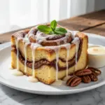 overnight cinnamon roll french toast bake - featured image