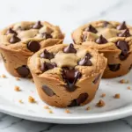 peanut butter chocolate chip cookie cups - featured image