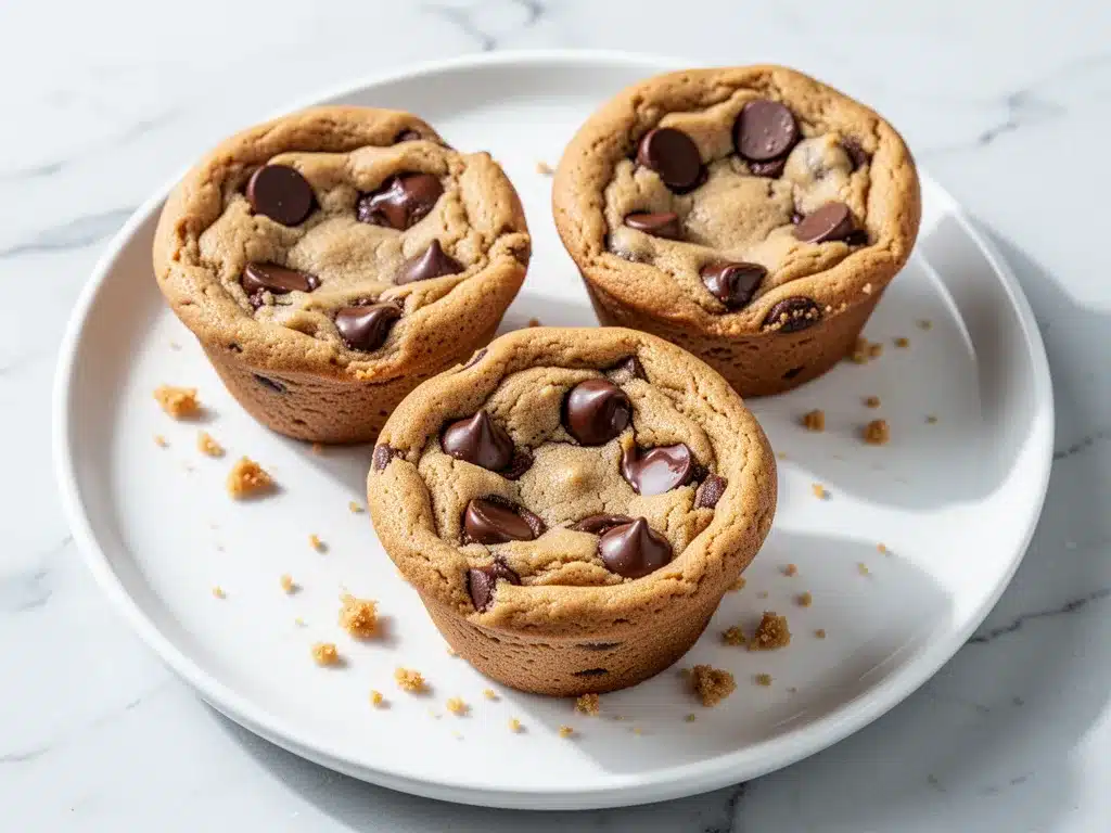 Peanut Butter Chocolate Chip Cookie Cups: Easy 3-Ingredient Dessert 4 peanut butter chocolate chip cookie cups preparation steps