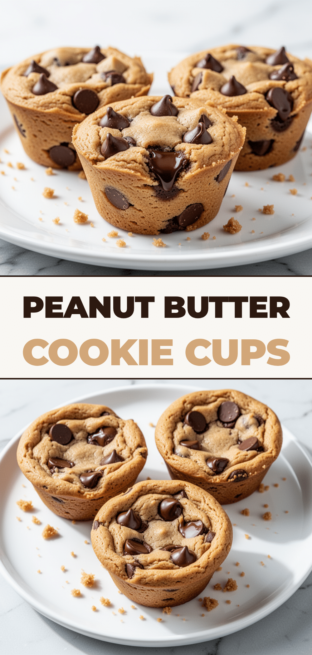 Peanut Butter Chocolate Chip Cookie Cups: Easy 3-Ingredient Dessert 5 peanut butter chocolate chip cookie cups recipe