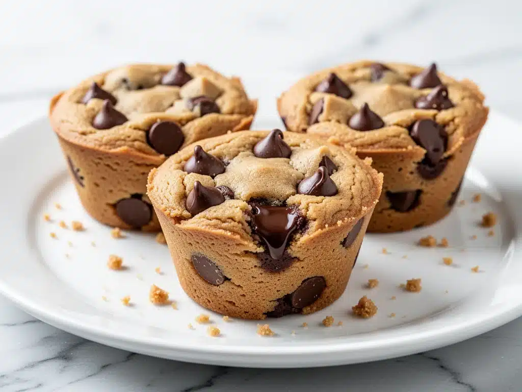 peanut butter chocolate chip cookie cups - featured image