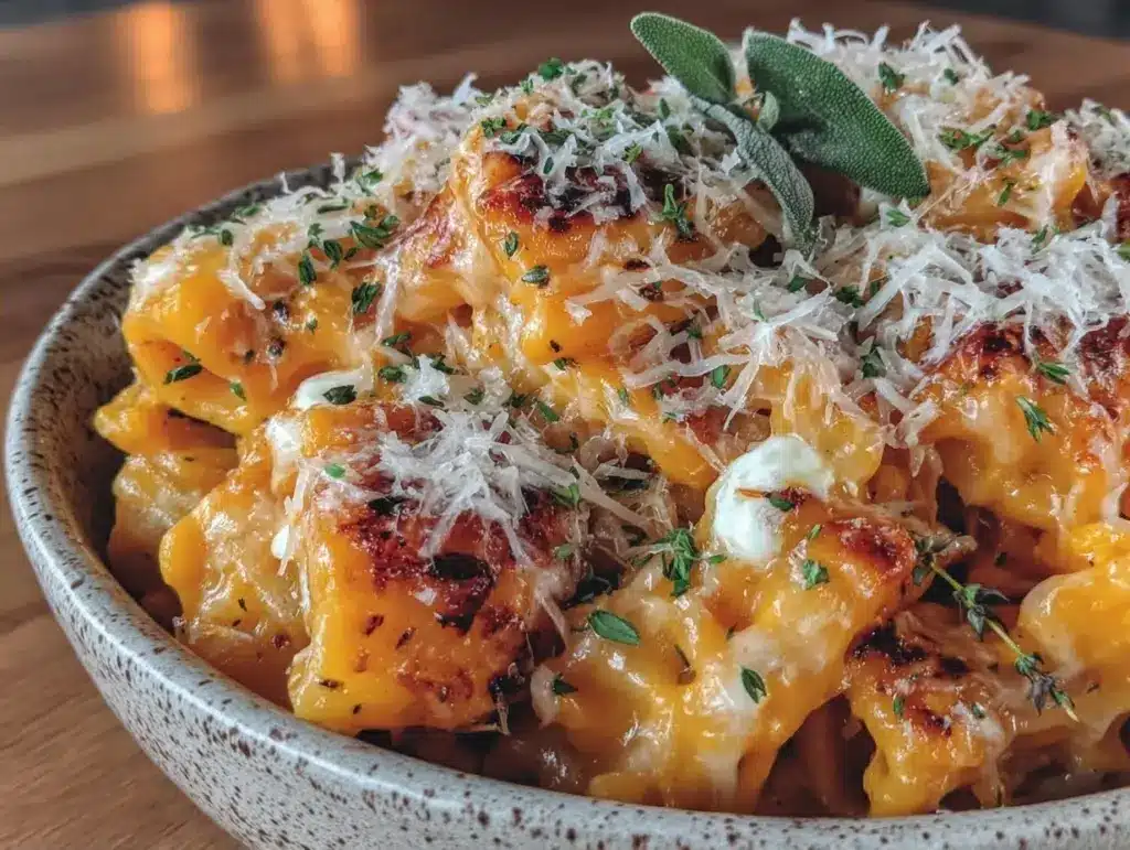 pumpkin pasta bake - featured image