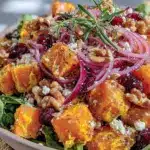 pumpkin salad with spinach and toasted walnuts - featured image