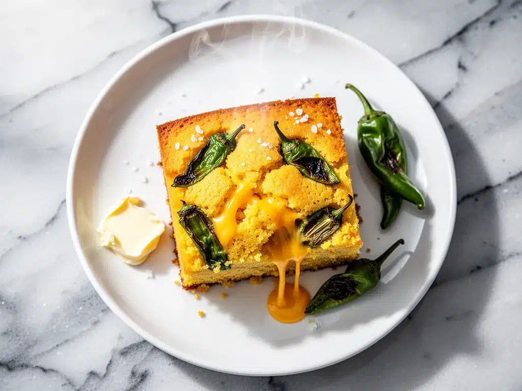 Roasted Hatch Chile Cheddar Cornbread: Perfect Weeknight Side 4 roasted hatch chile cheddar cornbread preparation steps
