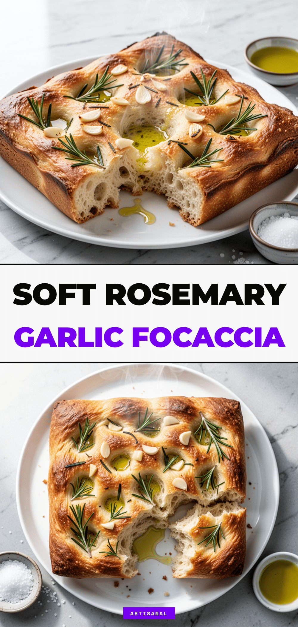 Rosemary Garlic Focaccia: 3 Easy Steps 5 rosemary garlic focaccia recipe