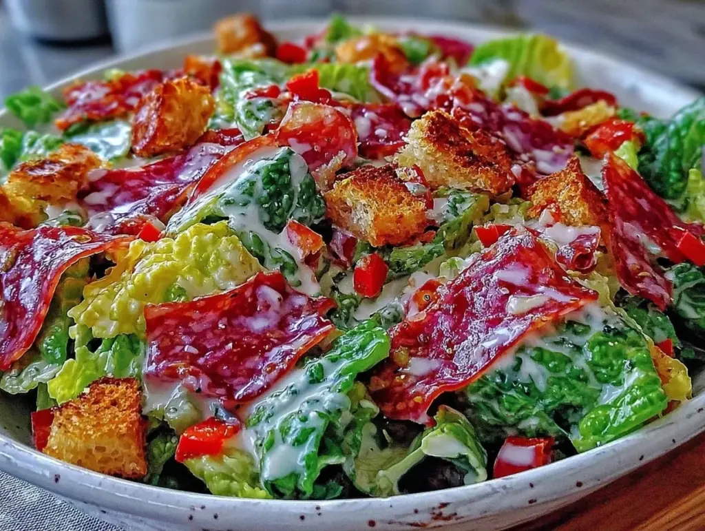 salami provolone chopped salad - featured image