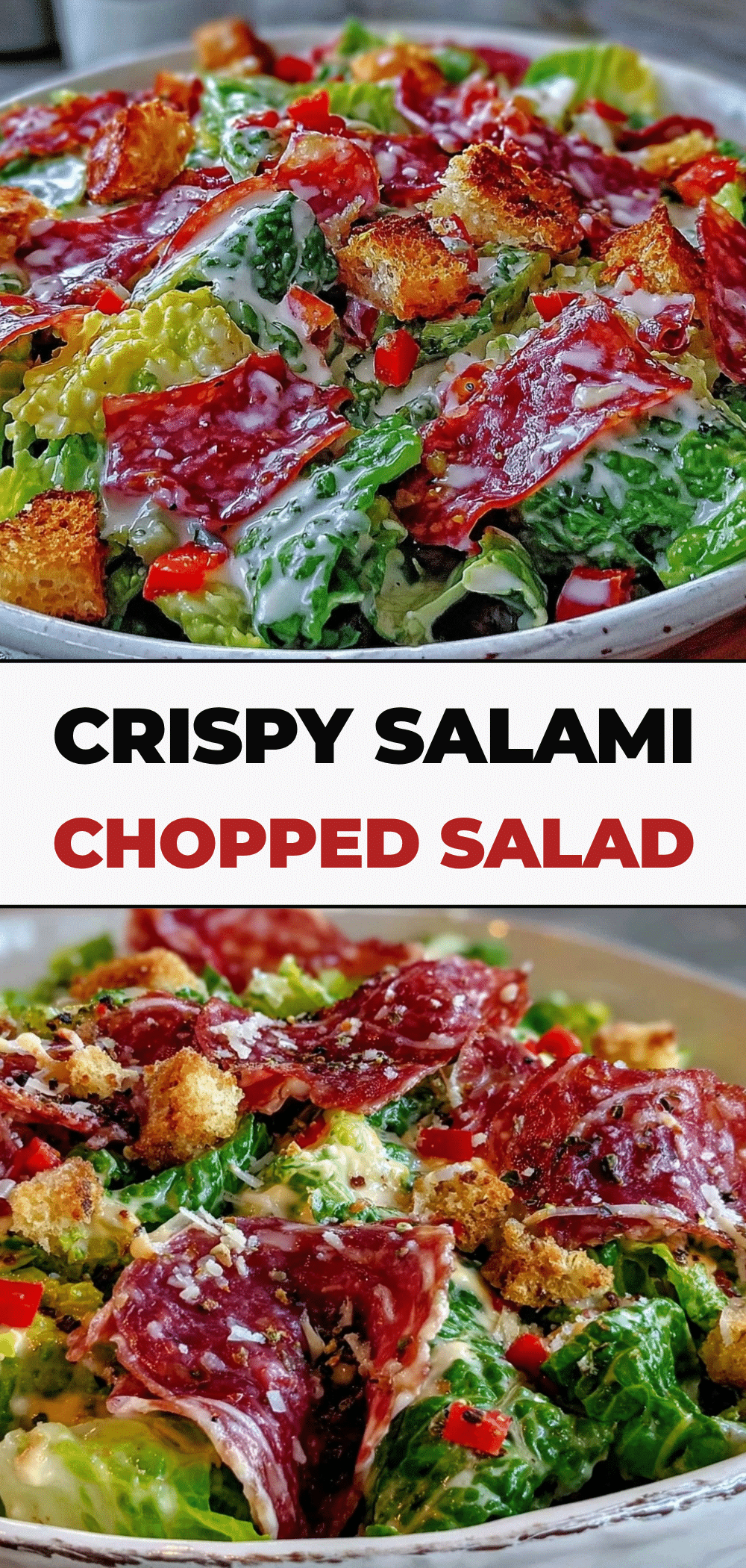Chopped Salad: Easy Salami Provolone Vinaigrette 5 salami provolone chopped salad recipe