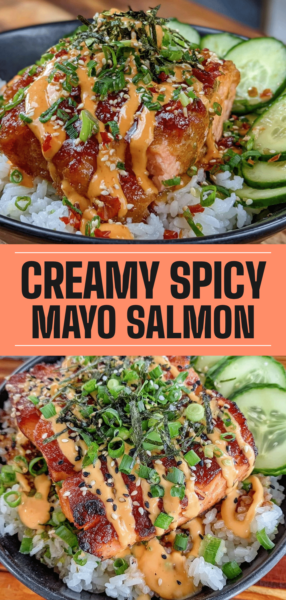 Salmon Rice Bowl with Spicy Mayo and Cucumber 5 salmon rice bowl recipe