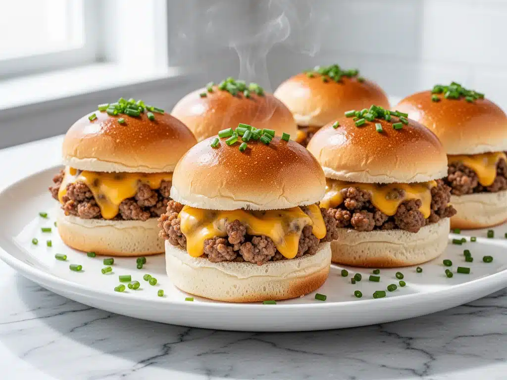 Sausage and Cheddar Breakfast Sliders - featured image