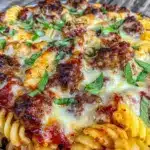 sausage pasta bake - featured image