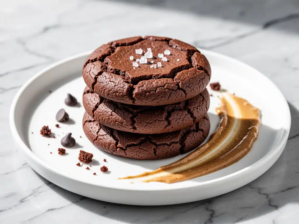 sea salt chocolate tahini cookies - featured image