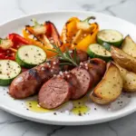 sheet-pan smoked sausage and veggies - featured image