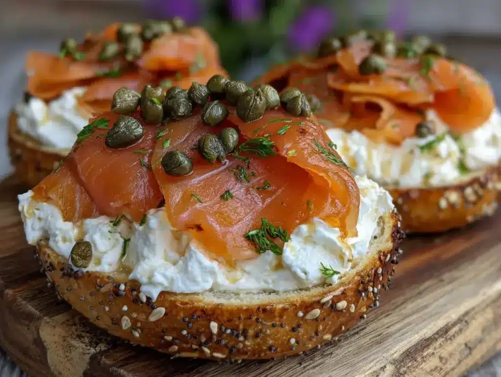 smoked salmon bagel - featured image