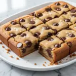 soft-baked chocolate chip cookie bars - featured image
