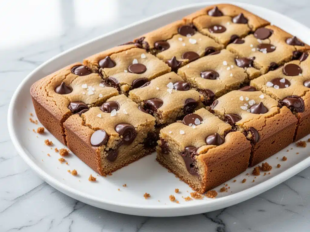 soft-baked chocolate chip cookie bars - featured image