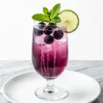 sparkling blackberry lime mocktail - featured image