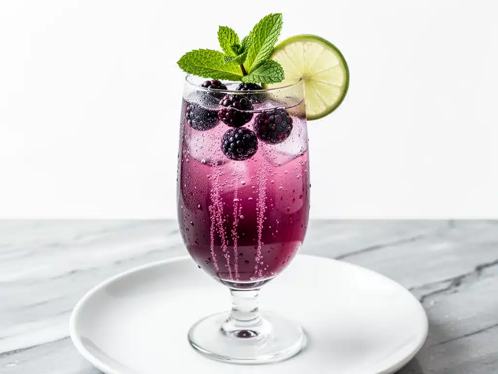 sparkling blackberry lime mocktail - featured image
