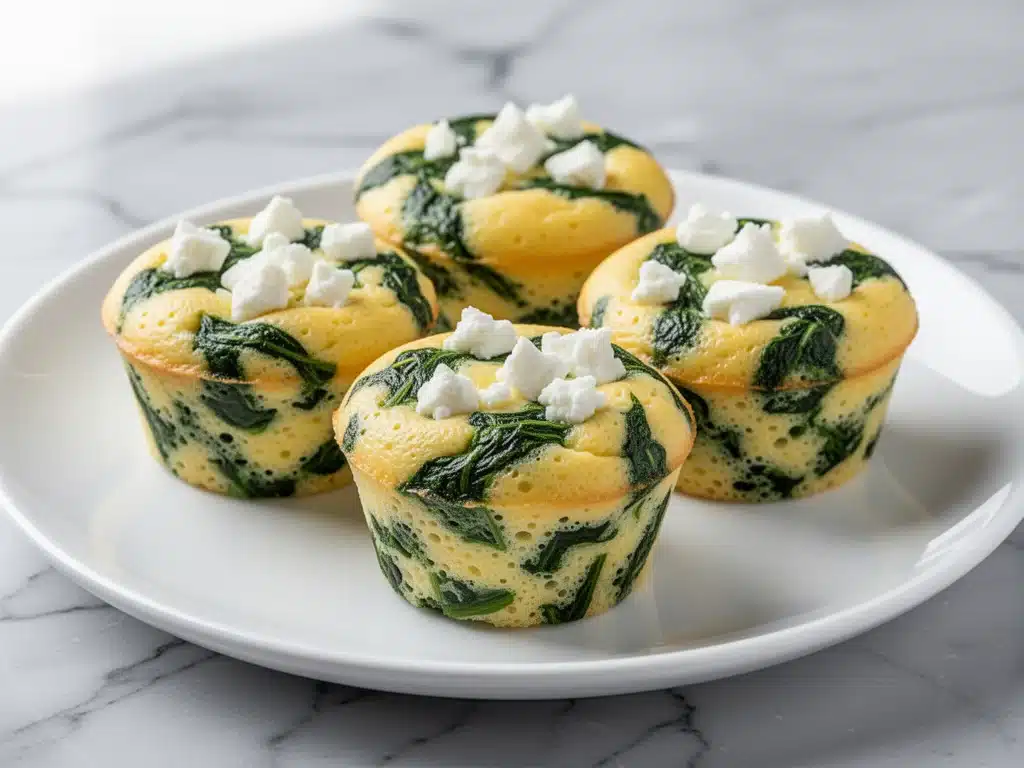 spinach and feta egg muffins - featured image