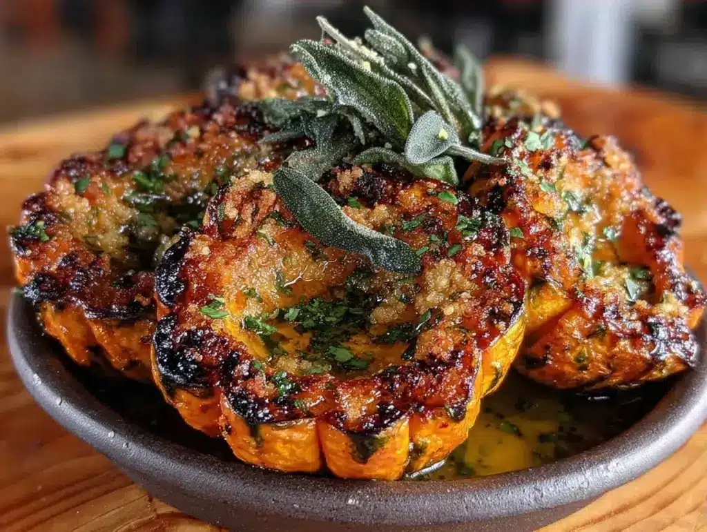 acorn squash with sage butter - featured image