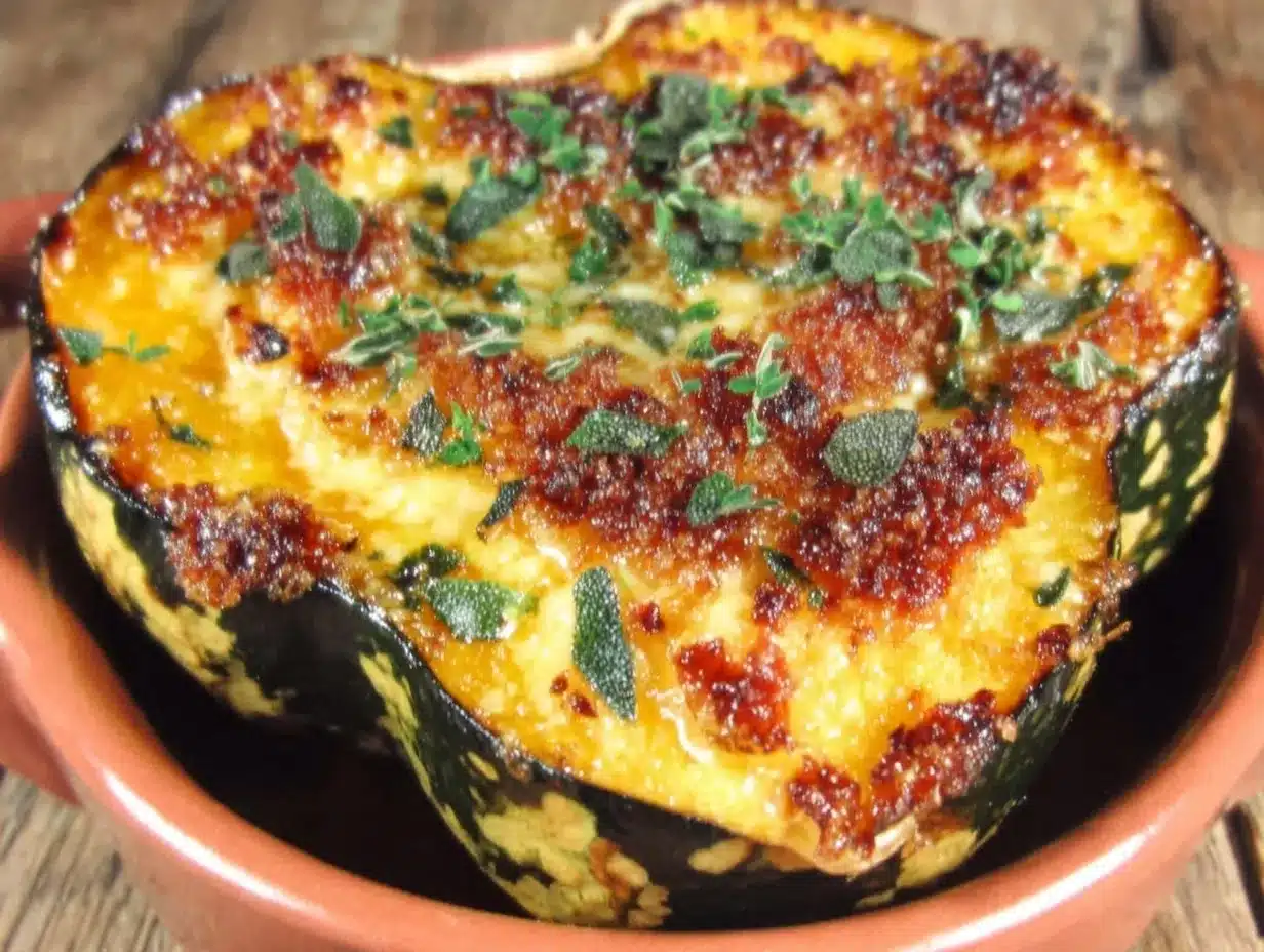 Acorn Squash with Sage Butter: Easy Fall Side Dish 4 acorn squash with sage butter preparation steps