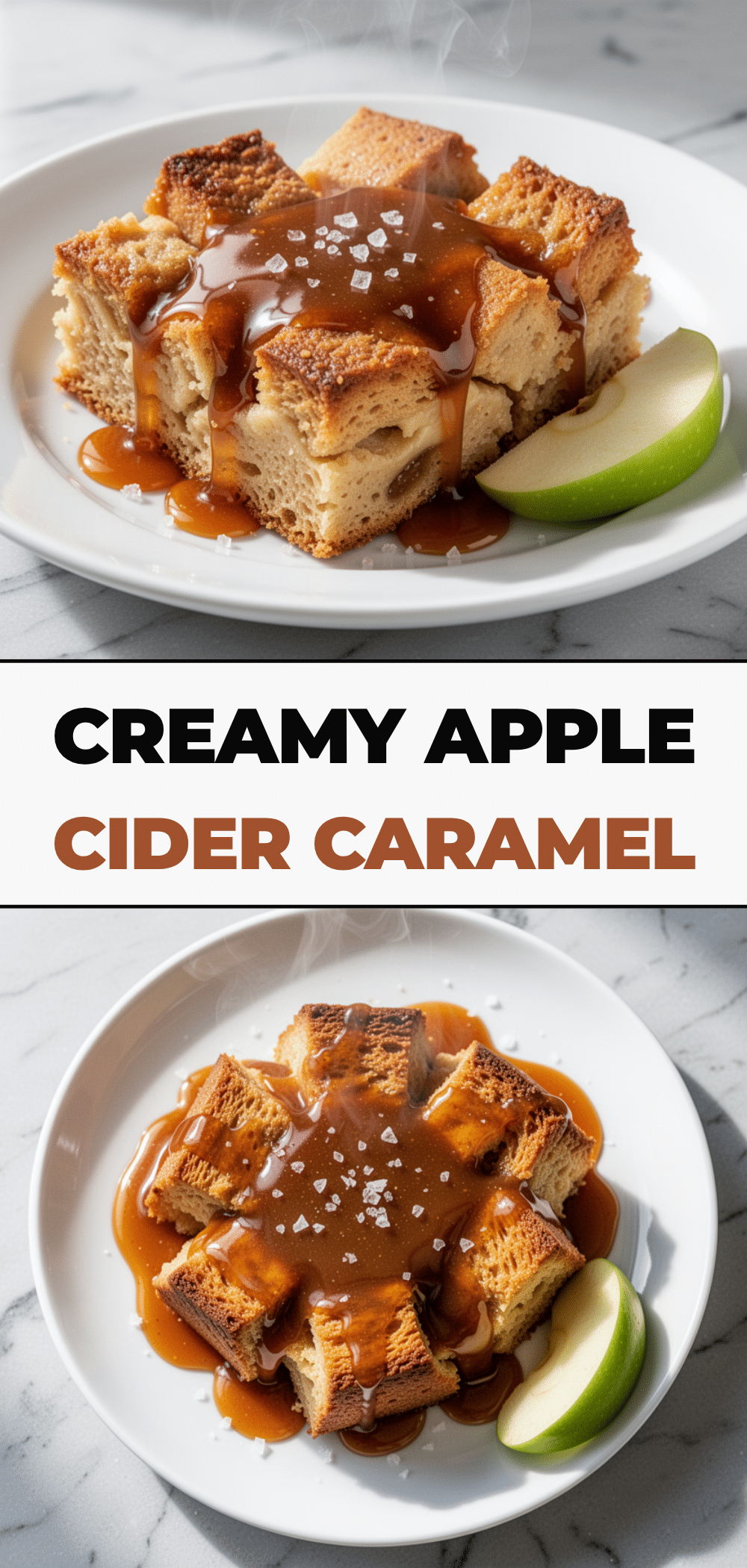 Apple Cider Caramel Bread Pudding with Salted Bourbon Sauce 5 Apple Cider Caramel Bread Pudding recipe
