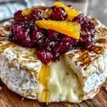 Autumn Cranberry Orange Baked Brie - featured image