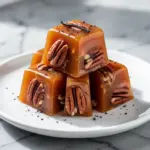 buttery brown sugar pecan pralines with vanilla bean - featured image