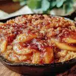 cast iron skillet apple crisp - featured image