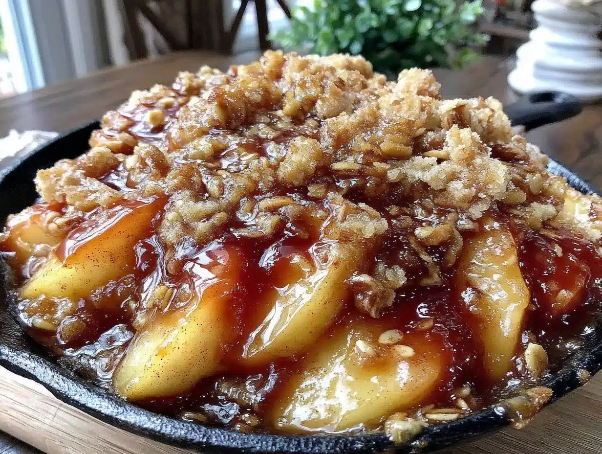 Cast Iron Skillet Apple Crisp: Easy Apple Crisp Recipe 4 cast iron skillet apple crisp preparation steps