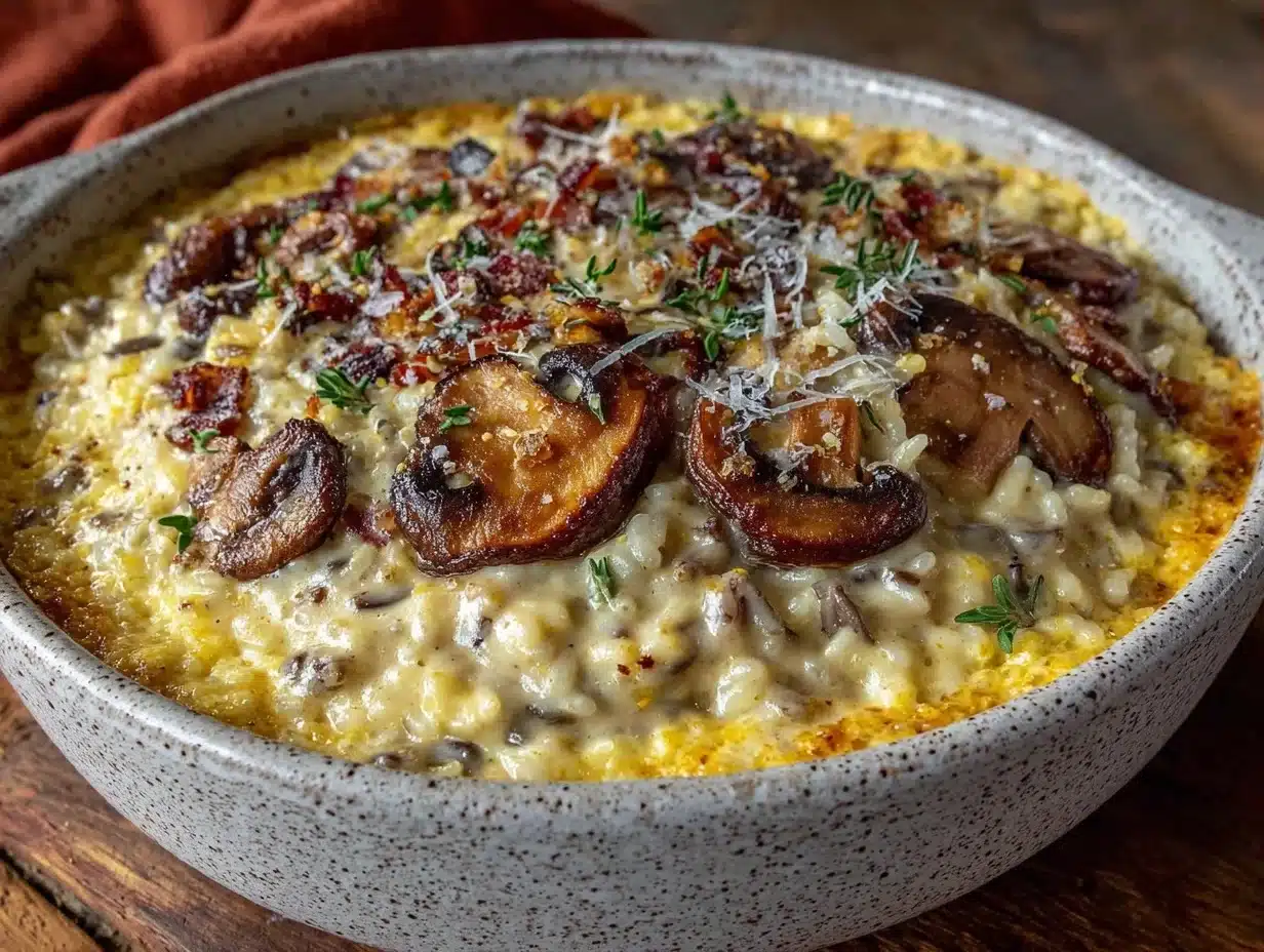 Home 8 Cozy Fall Creamy Wild Rice and Mushroom Casserole - featured image